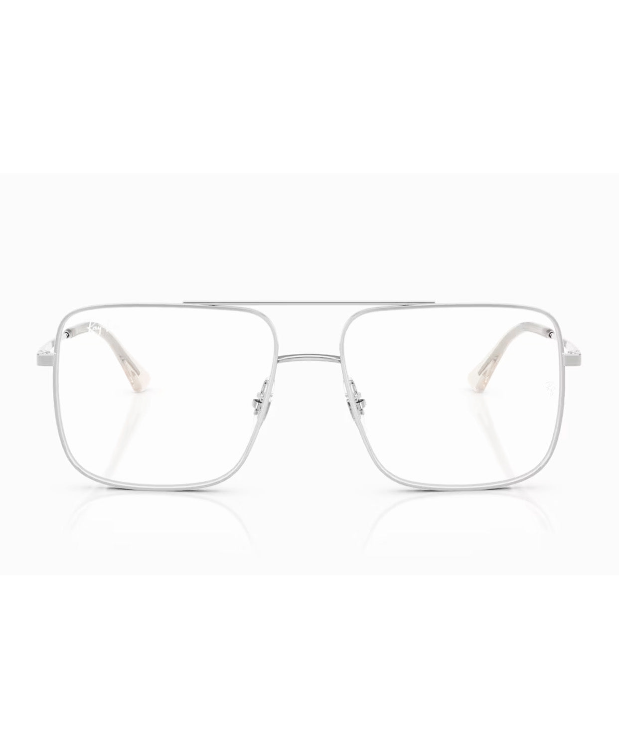 Ray Ban lentes cuadrados de metal plata