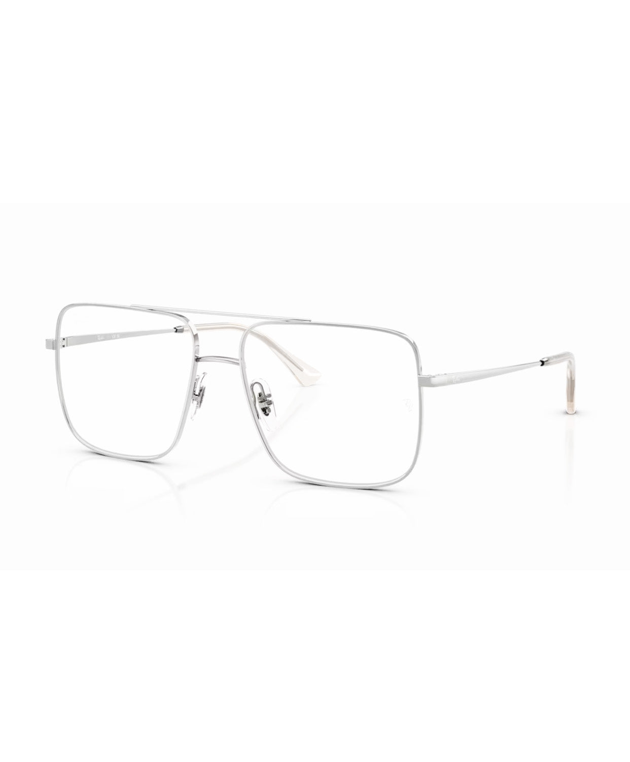 Ray Ban lentes cuadrados de metal plata