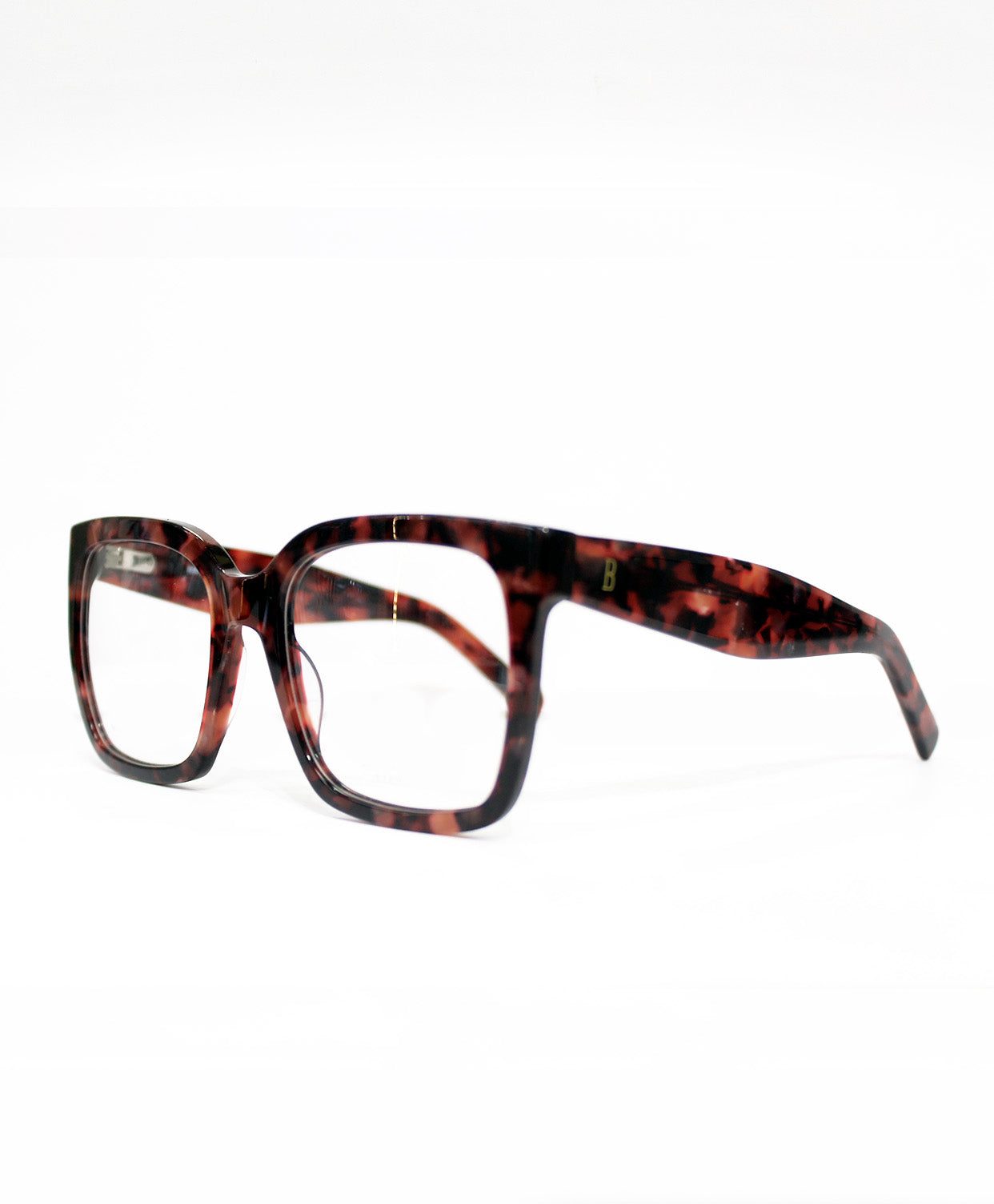 Lentes cuadrados grandes en acetato.