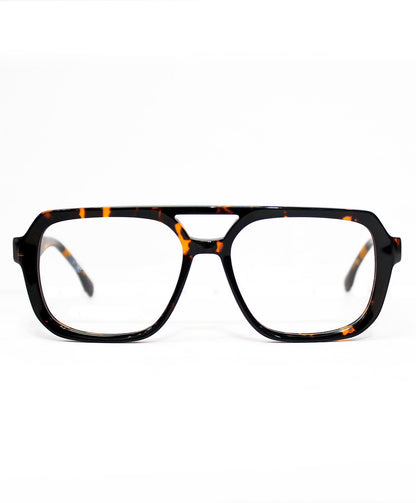 Lentes de acetato, cuadrado, aviador grande, animal print.