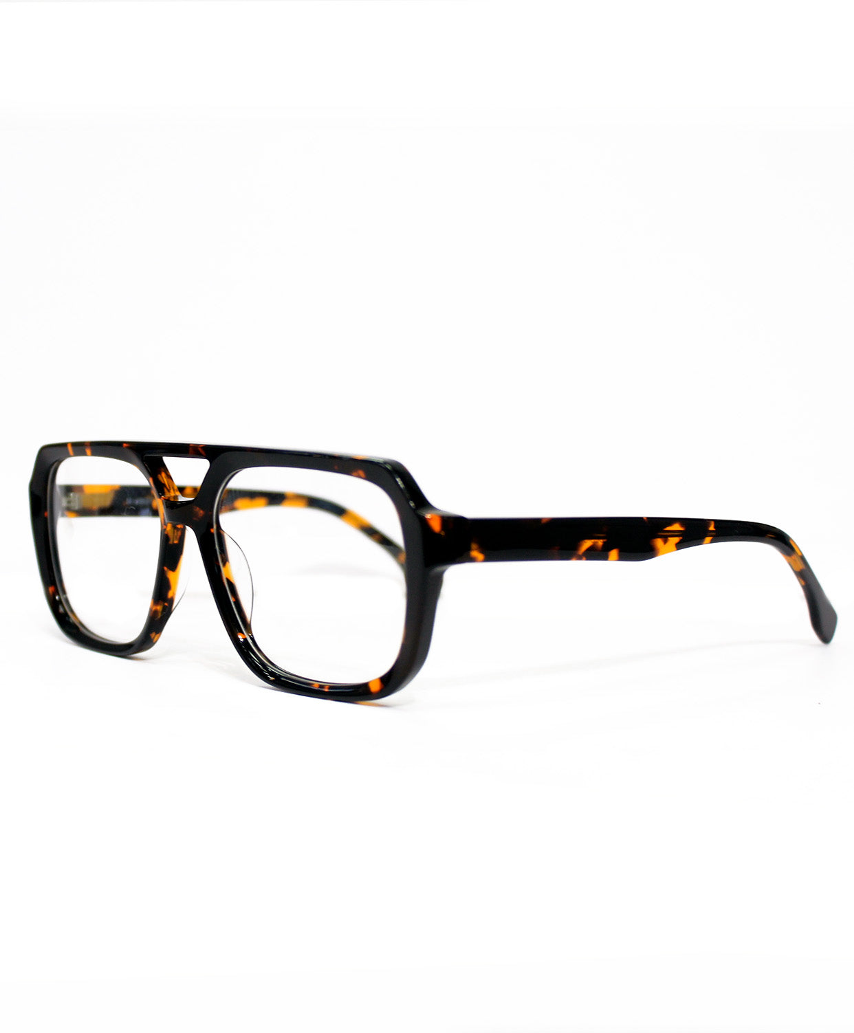 Lentes de acetato, cuadrado, aviador grande, animal print.