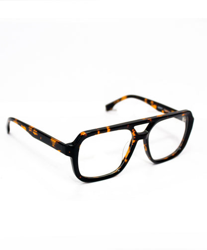 Lentes de acetato, cuadrado, aviador grande, animal print.